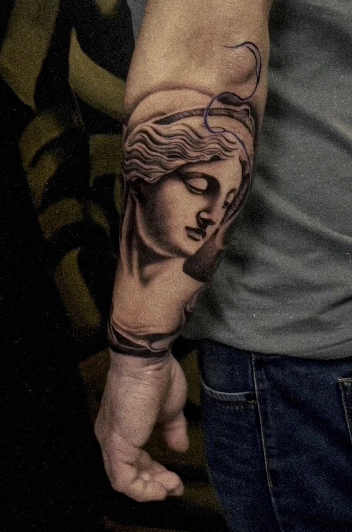 Detailed realism tattoo portrait