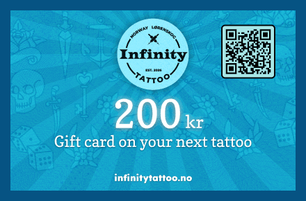 Blue Infinity Tattoo gift card