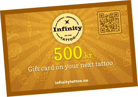 Gold Infinity Tattoo gift card