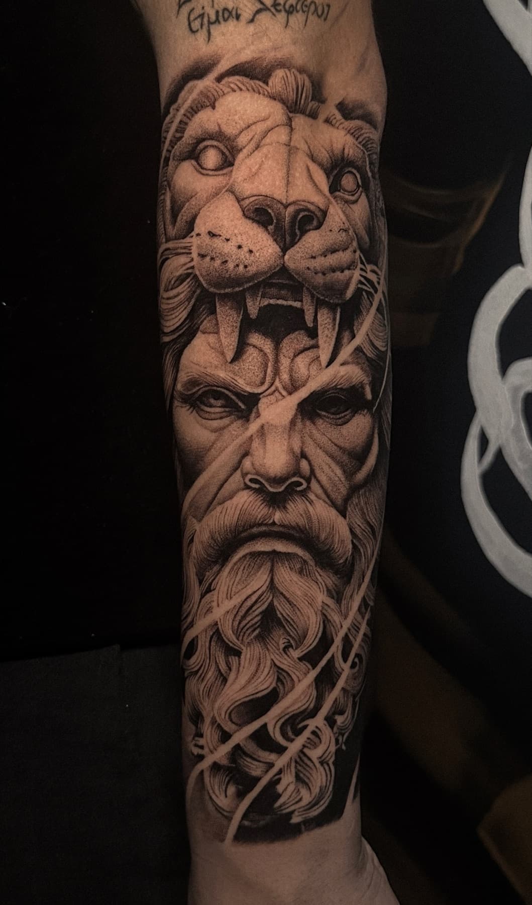 Hercules black and grey tattoo